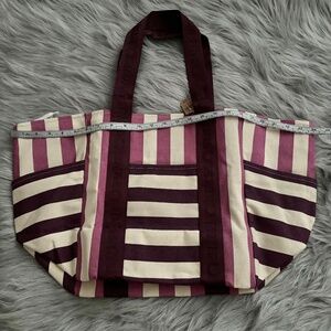 PINK Victorias Secret Nwt Striped Logo Straps Purse Tote Bag